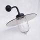 Antique outdoor lamp in enamelled sheet metal
