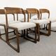 Série de 6 chaises traineau Baumann des années 60/70