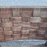 Braided rope and oak armchairs 50