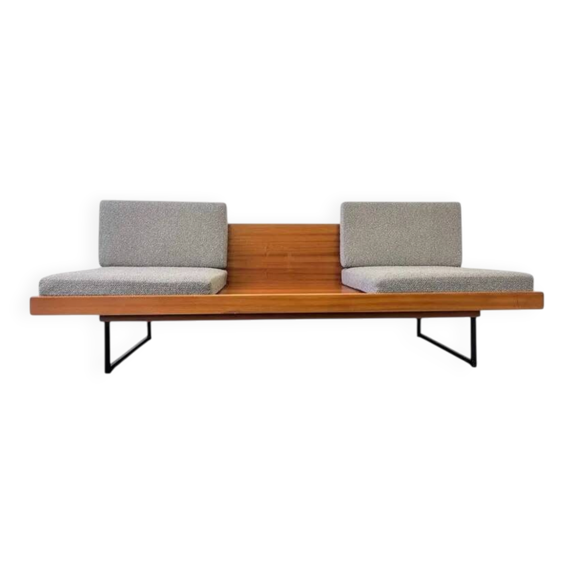 Mid century 2 seater Design Sofa/daybed in mahogany - 1970 / Czechoslovakia