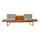 Mid century 2 seater Design Sofa/daybed in mahogany - 1970 / Czechoslovakia