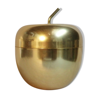 Boîte laiton pomme vintage 1960 1970