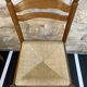 Set of 4 wooden chairs seated straw