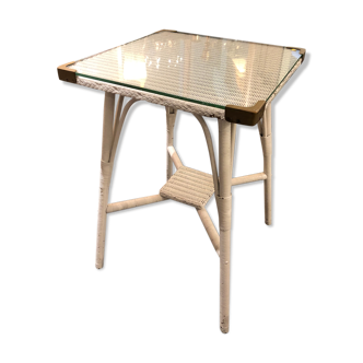 Lloyd loom vintage rattan-style garden table