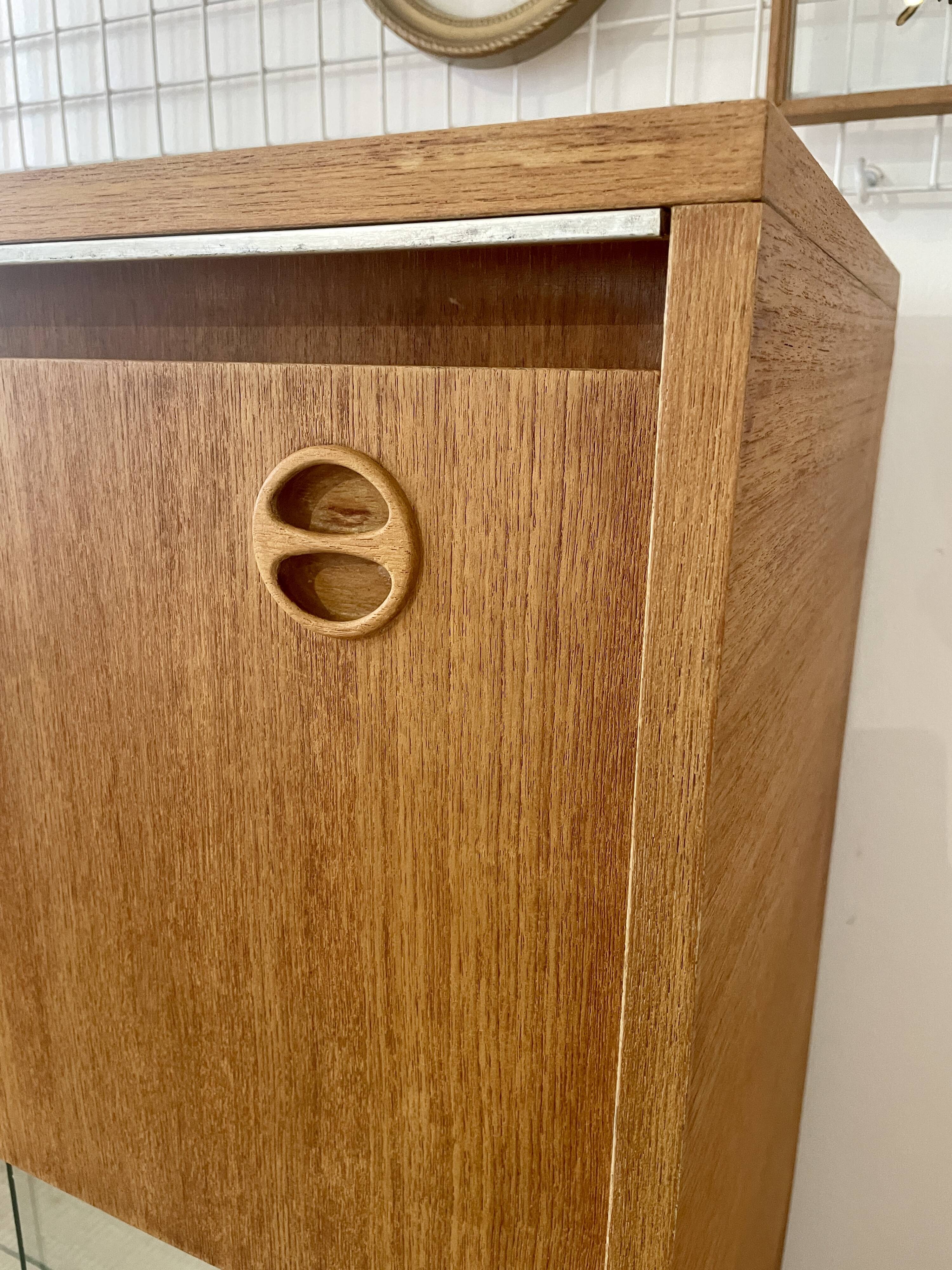 Vintage teak high sideboard