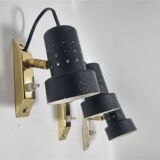 Trio of adjustable vintage wall lights