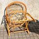 Vintage balcony garden furniture armchairs and table bamboo and rattan 1960