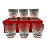 Baccarat, set of 6 Armagnac whisky glasses