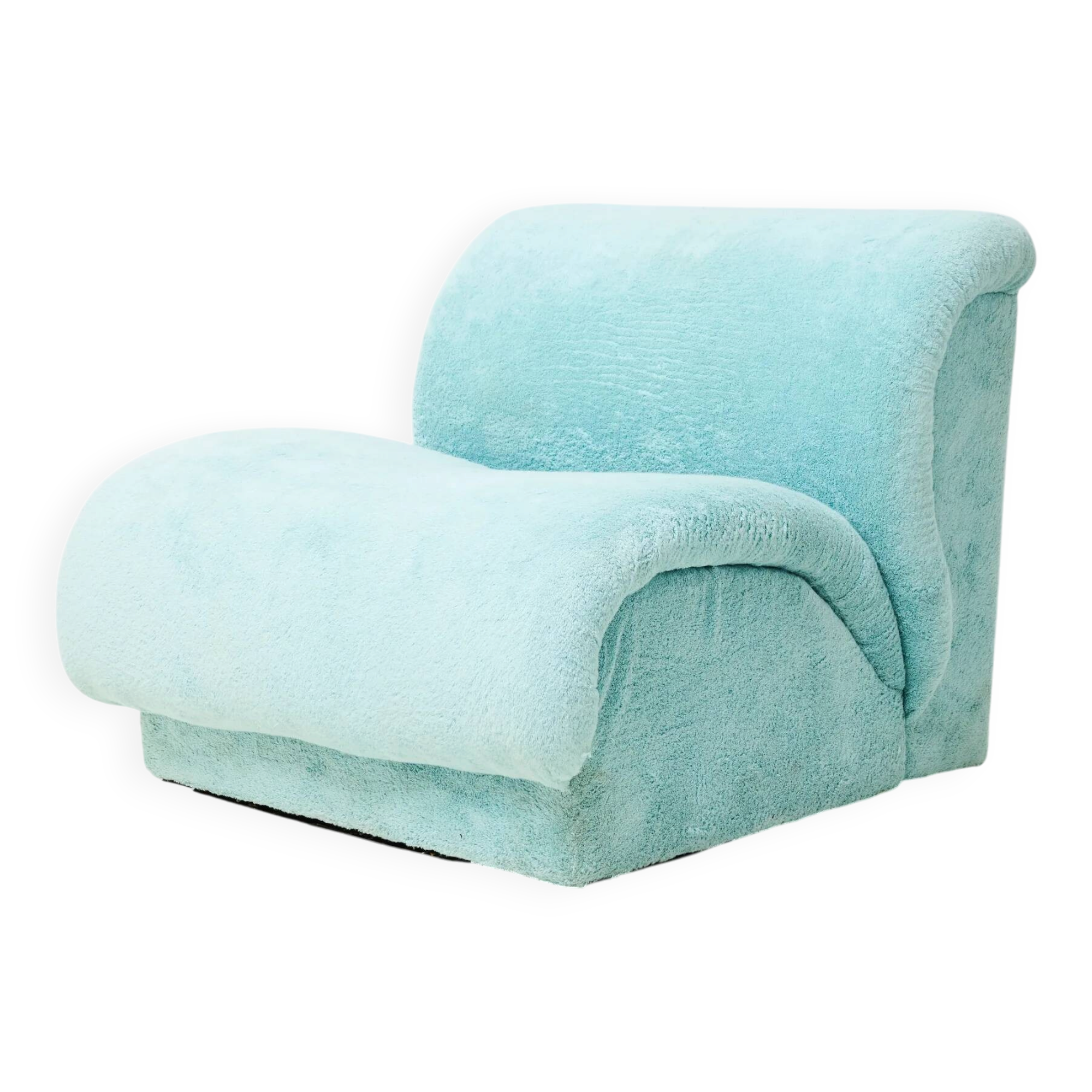 Blue armchair, Doimo Salotti, 1970s