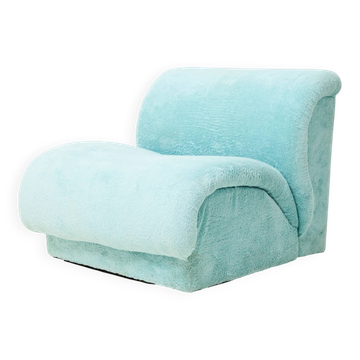 Blue armchair, Doimo Salotti, 1970s