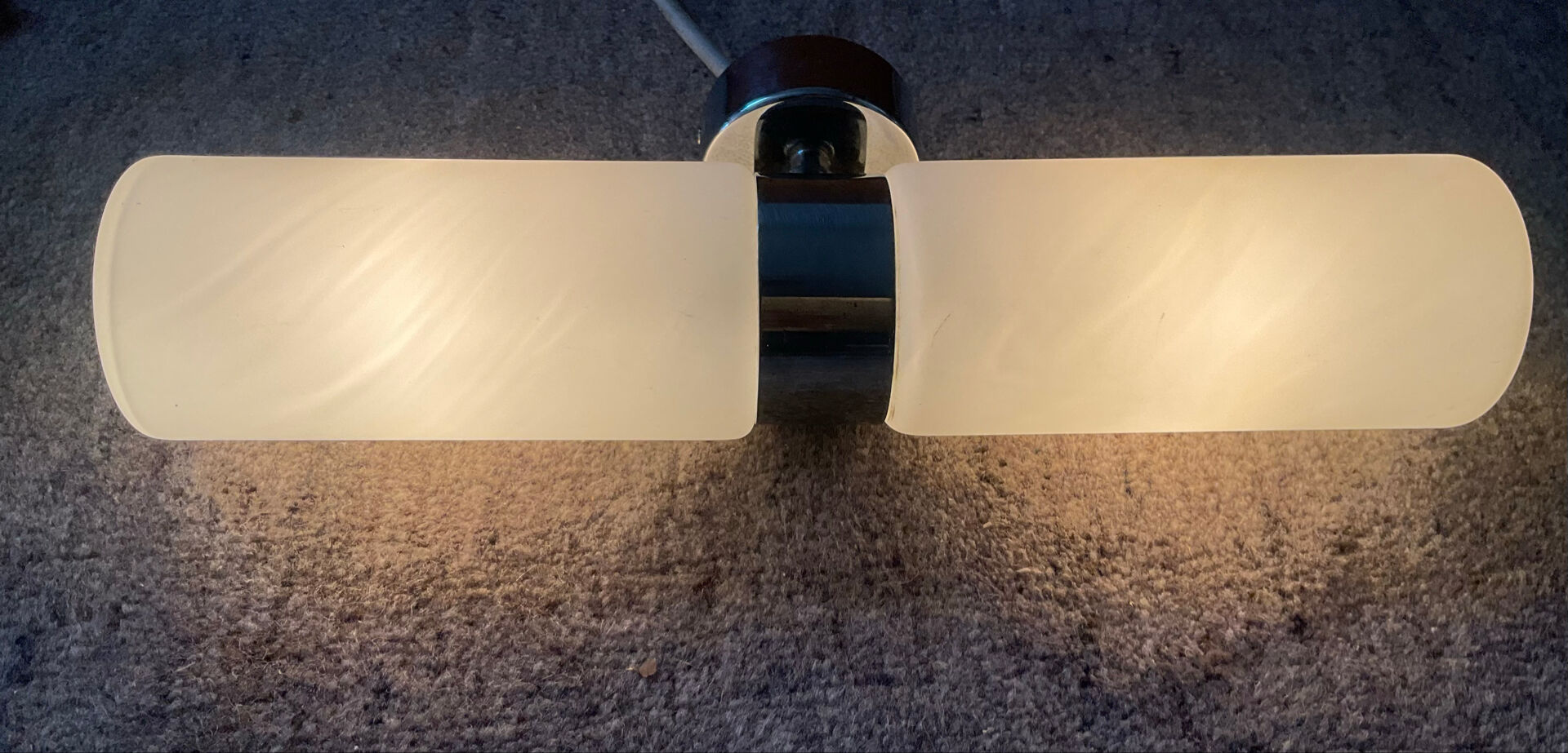 Wall light design in opaline and chrome metal