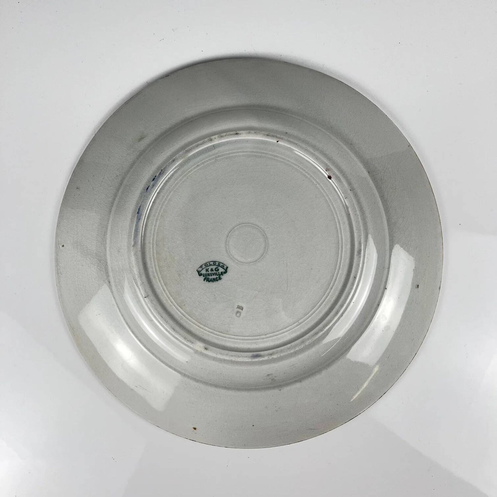 Plat rond KG Lunéville "Tolosa", 1910-1920