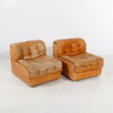Pair of modular armchairs model DS11 by De Sede 1970