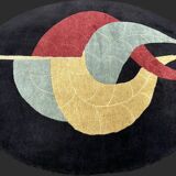 Round carpet with lotus flower decoration
