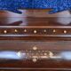 Cylinder desk in mahogany and inlaid marquetry circa 1900