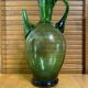 Old pitcher jug empoli bubbled green glass italy vintage
