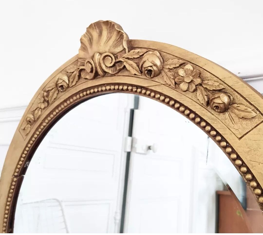 Gilded wood mirror