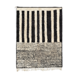 Tapis marocain moderne blanc art contemporain 240x340cm