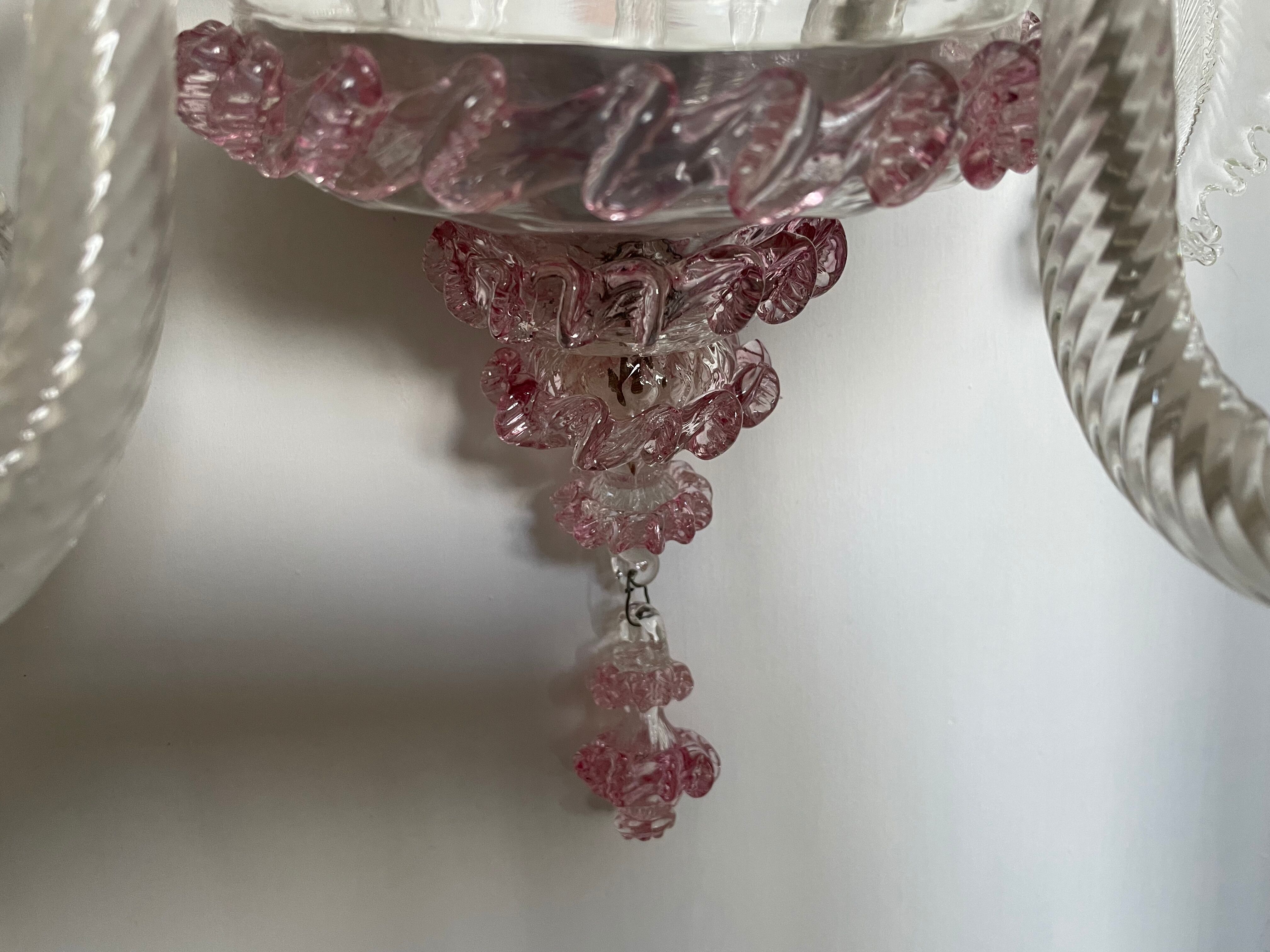 Wall lamp in Murano glass