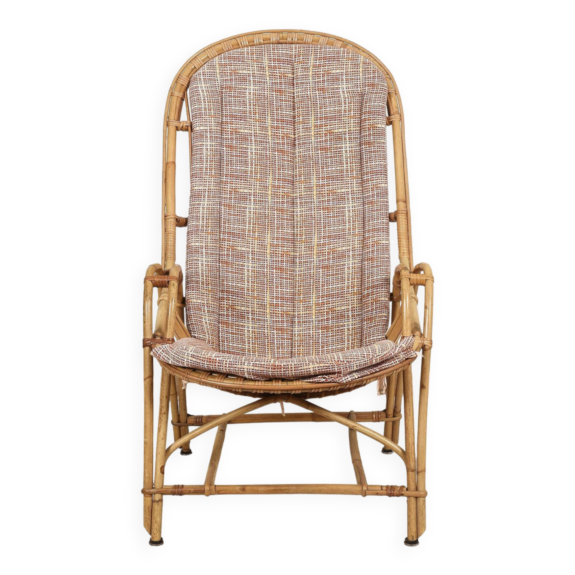 Antique, vintage rattan armchair