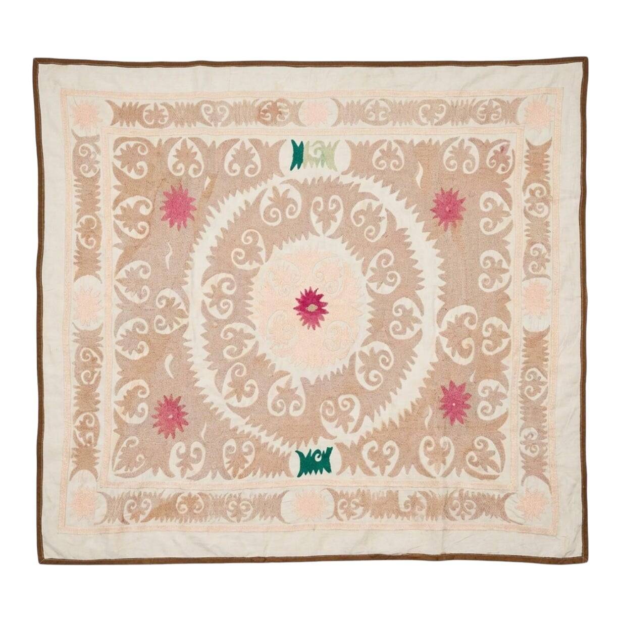 Vintage hand-embroidered tablecloth 128x153 cm