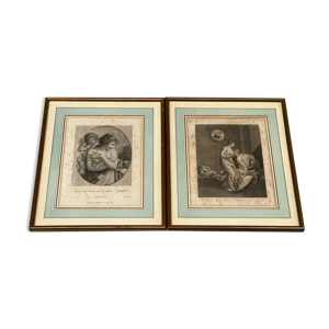 Paire de gravures a l'antique