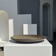 Plat en céramique vert indonésien D:26,5