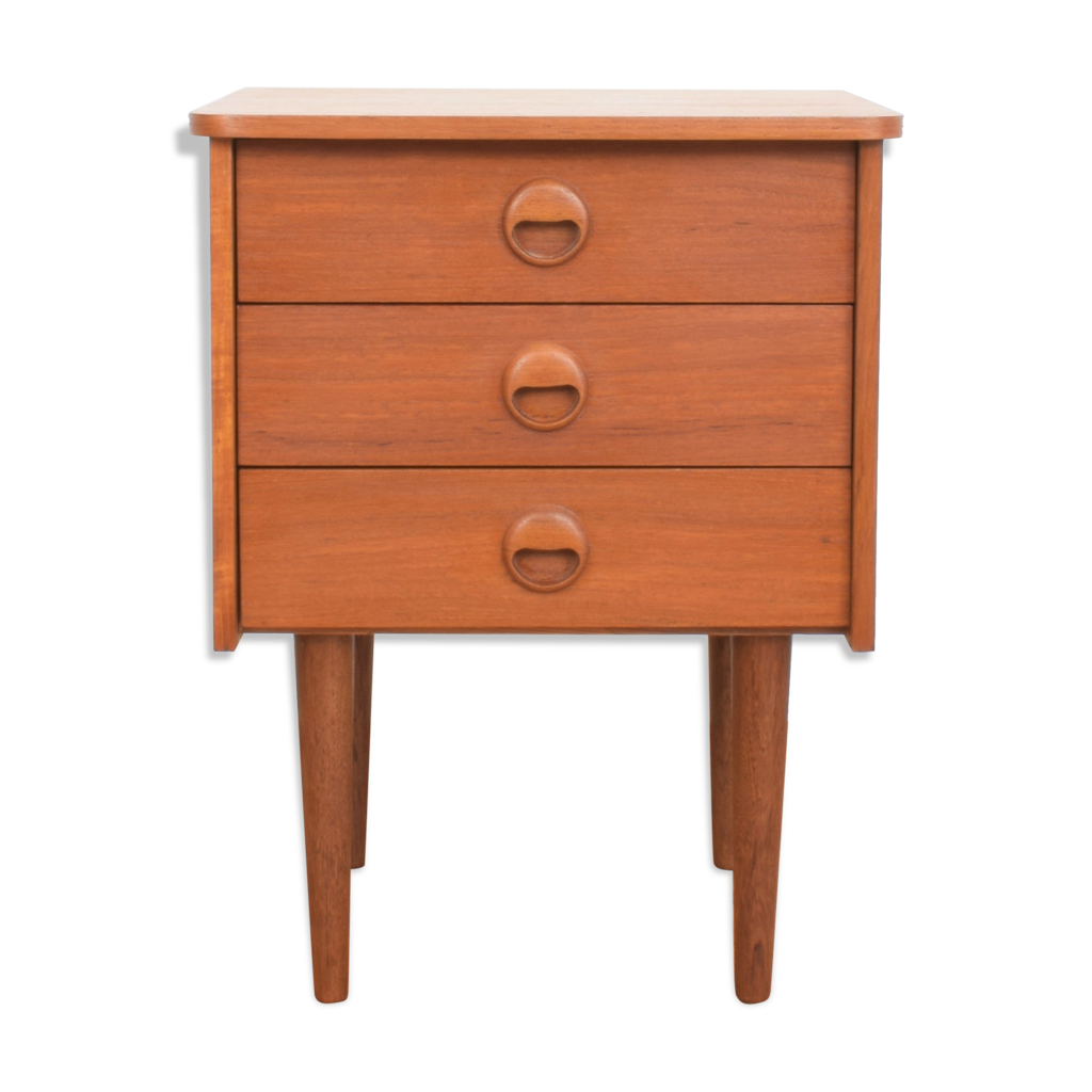 MidCentury Danish Teak Bedside Table, 1960s Selency