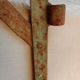 Old riveted metal gate