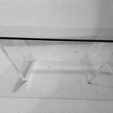 Glass and plexiglass coffee table 1970