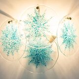 Blue Glass Disc Wall Light Vistosi, Italy, 1960s