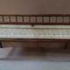 Natural burmese teak sofa and braided cotton seat & backsplash
