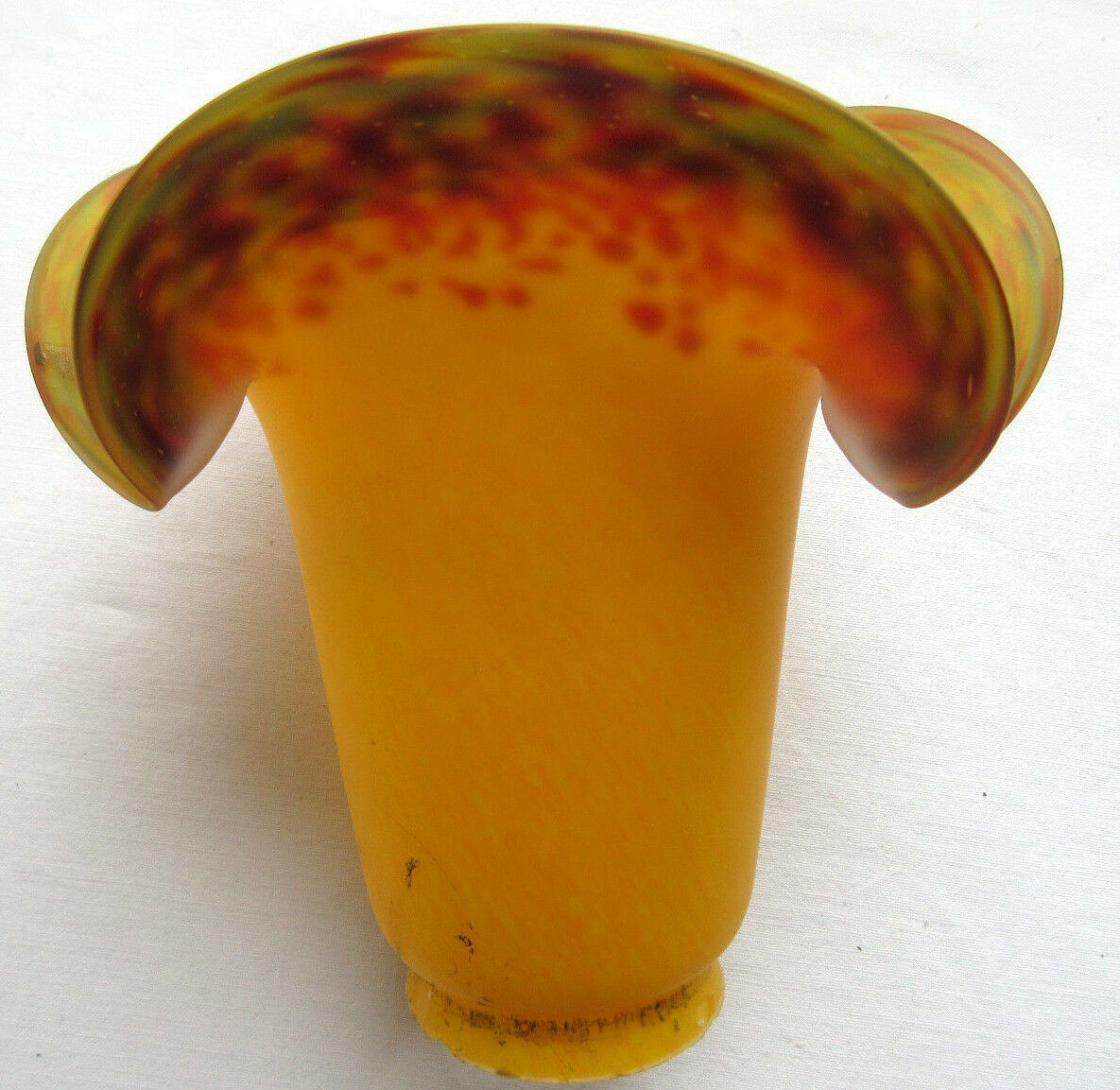 Tulip marmorean glass paste, two-tone, art deco, signed vianne, 2 available