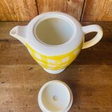 Old yellow teapot tablecloth