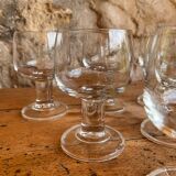 Set of 6 thick stemmed glasses