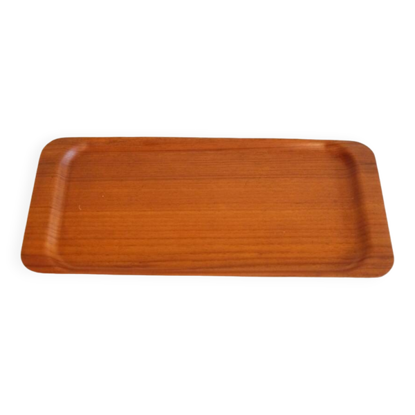 Plateau vintage scandinave en teck