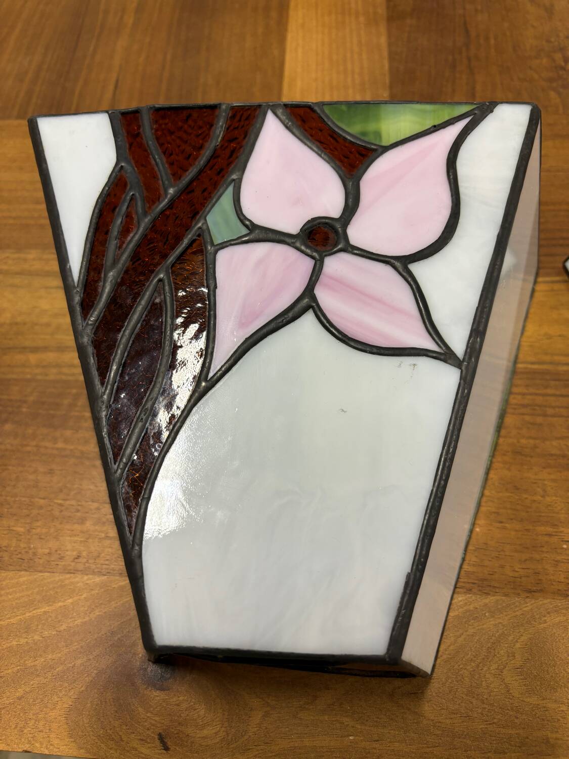 Pair of Art Deco stained glass wall lights