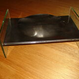 Glass and steel vase, circa 1970