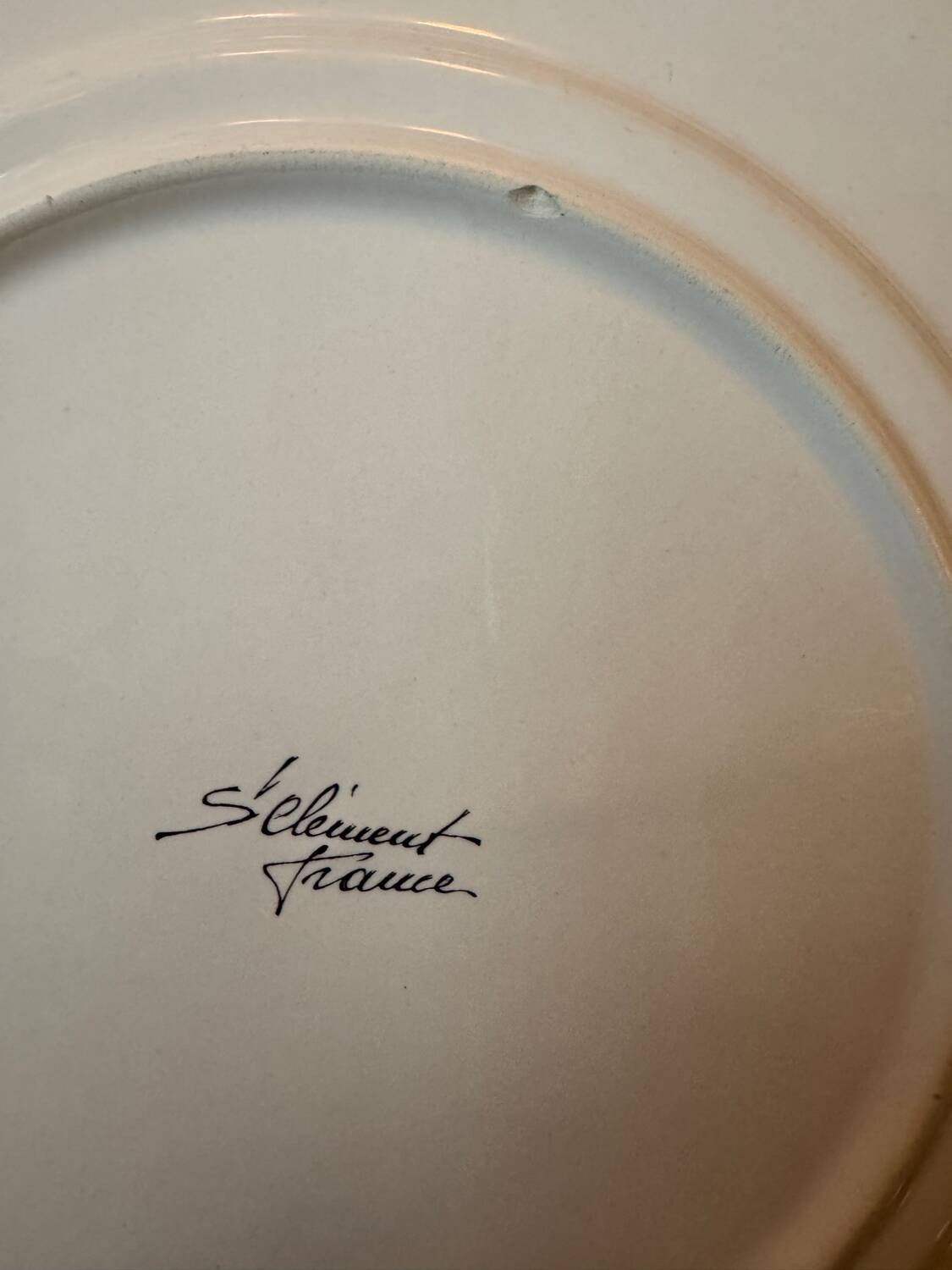 Fauvism style plate ceramic St Clément