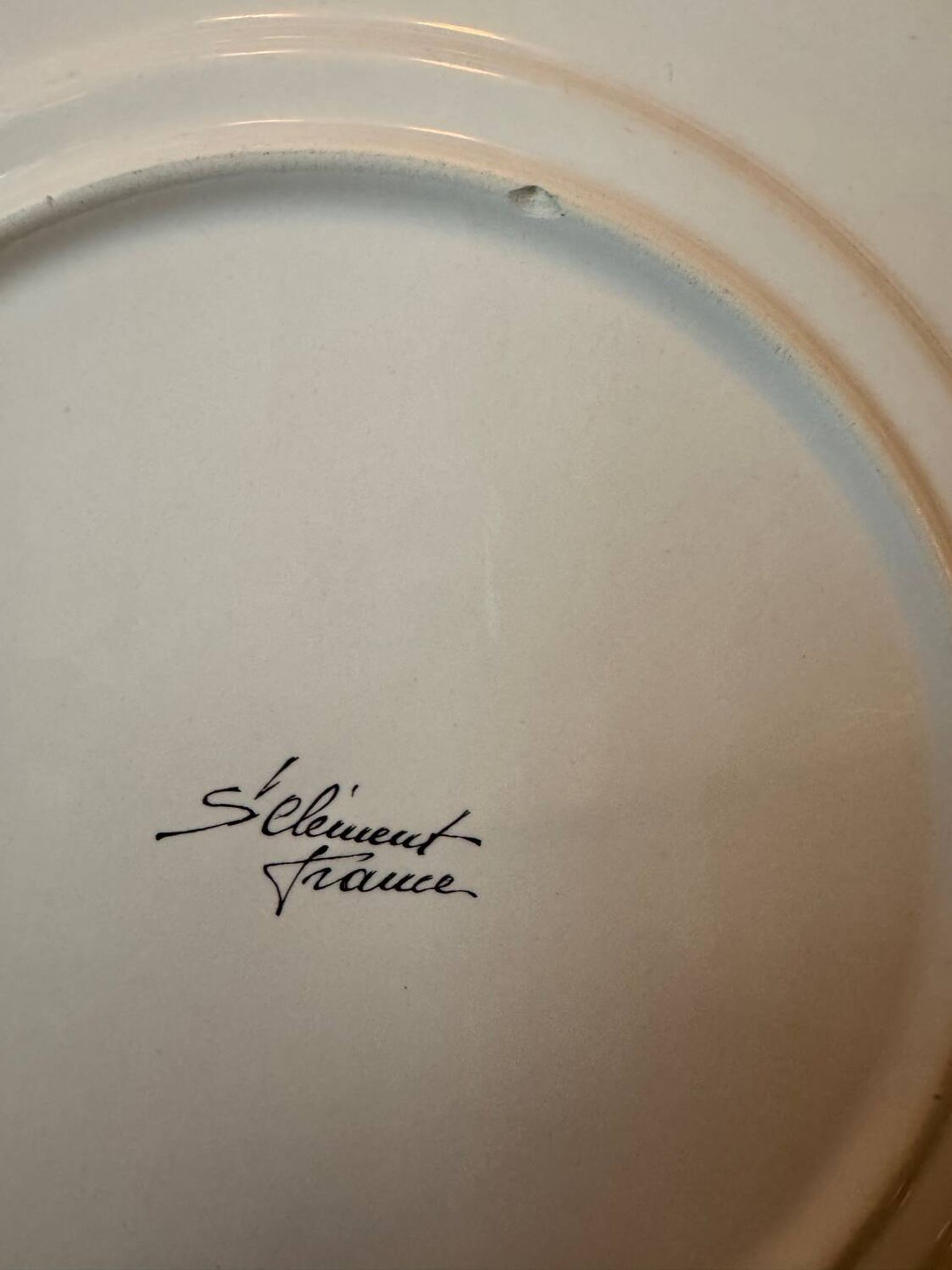 Fauvism style plate ceramic St Clément