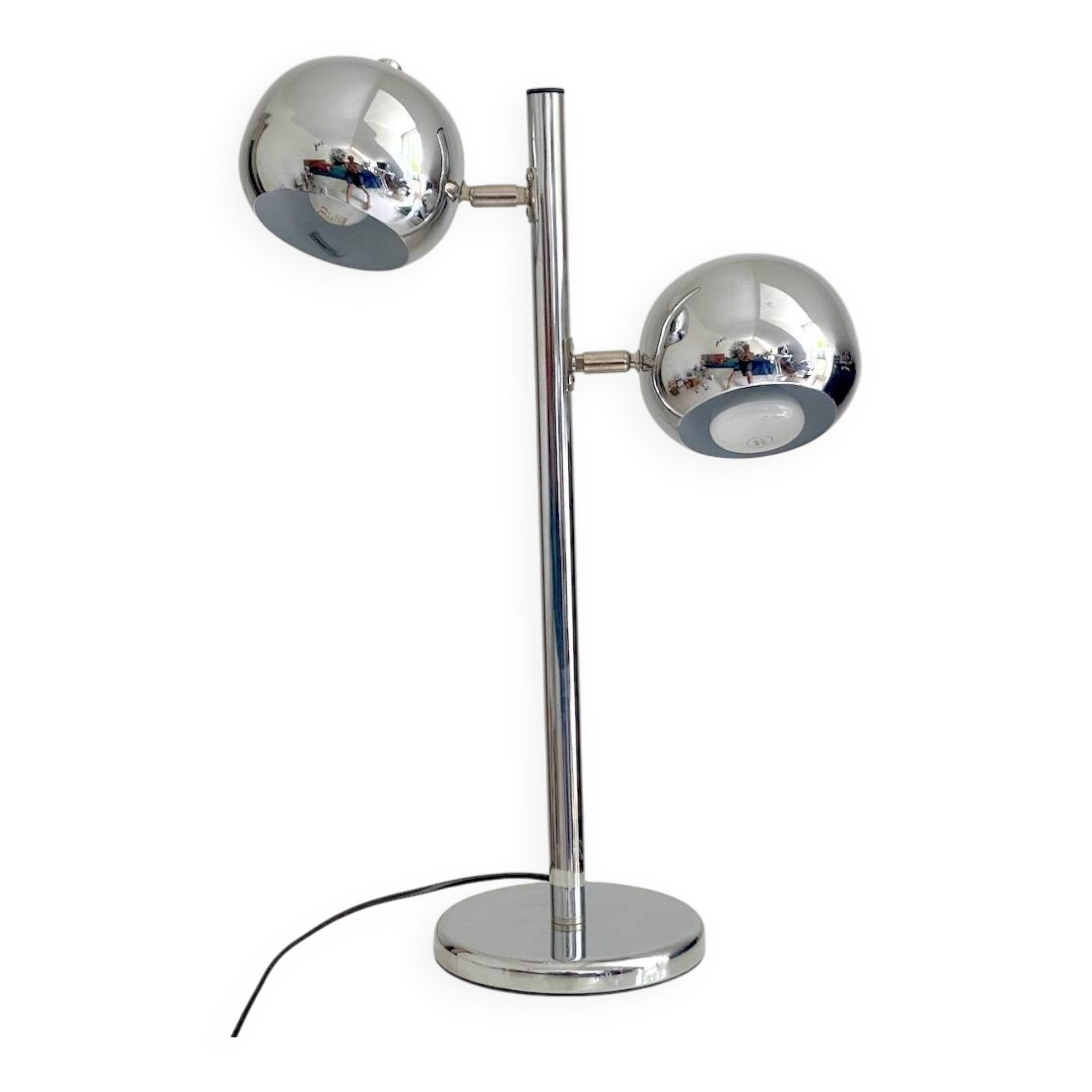 Lampe chromée vintage 1970's
