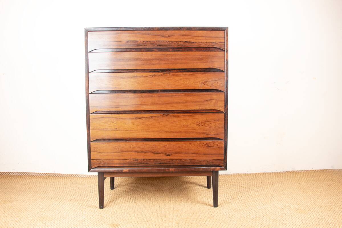Large Danish chest of drawers in rosewood by Svend Langkilde from the 1960s.
