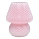Lampe champignon verre rose