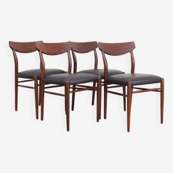 Mid-century danish teak dining chairs, 1960s, set of 4