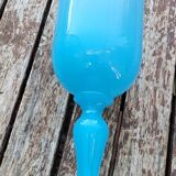 Blue opaline chalice vase