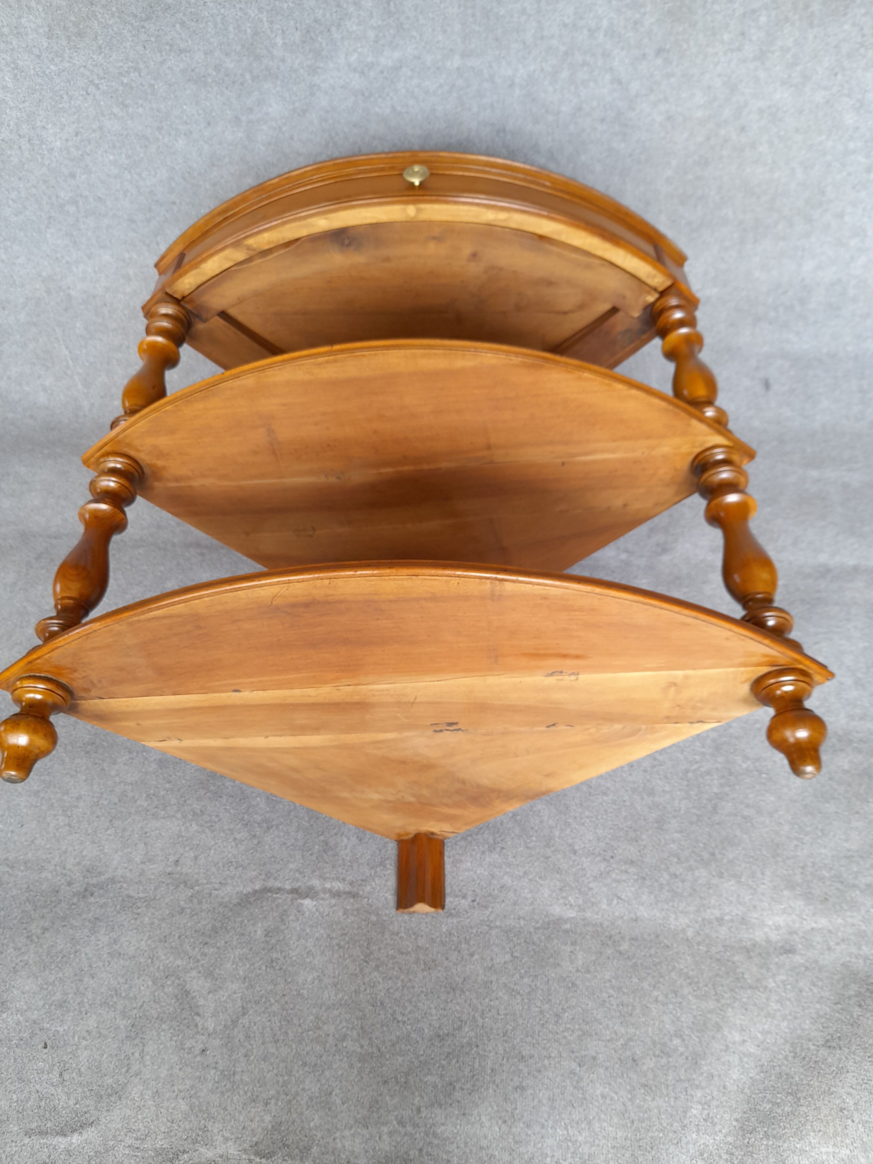 Mid-19th century walnut corner cabinet
