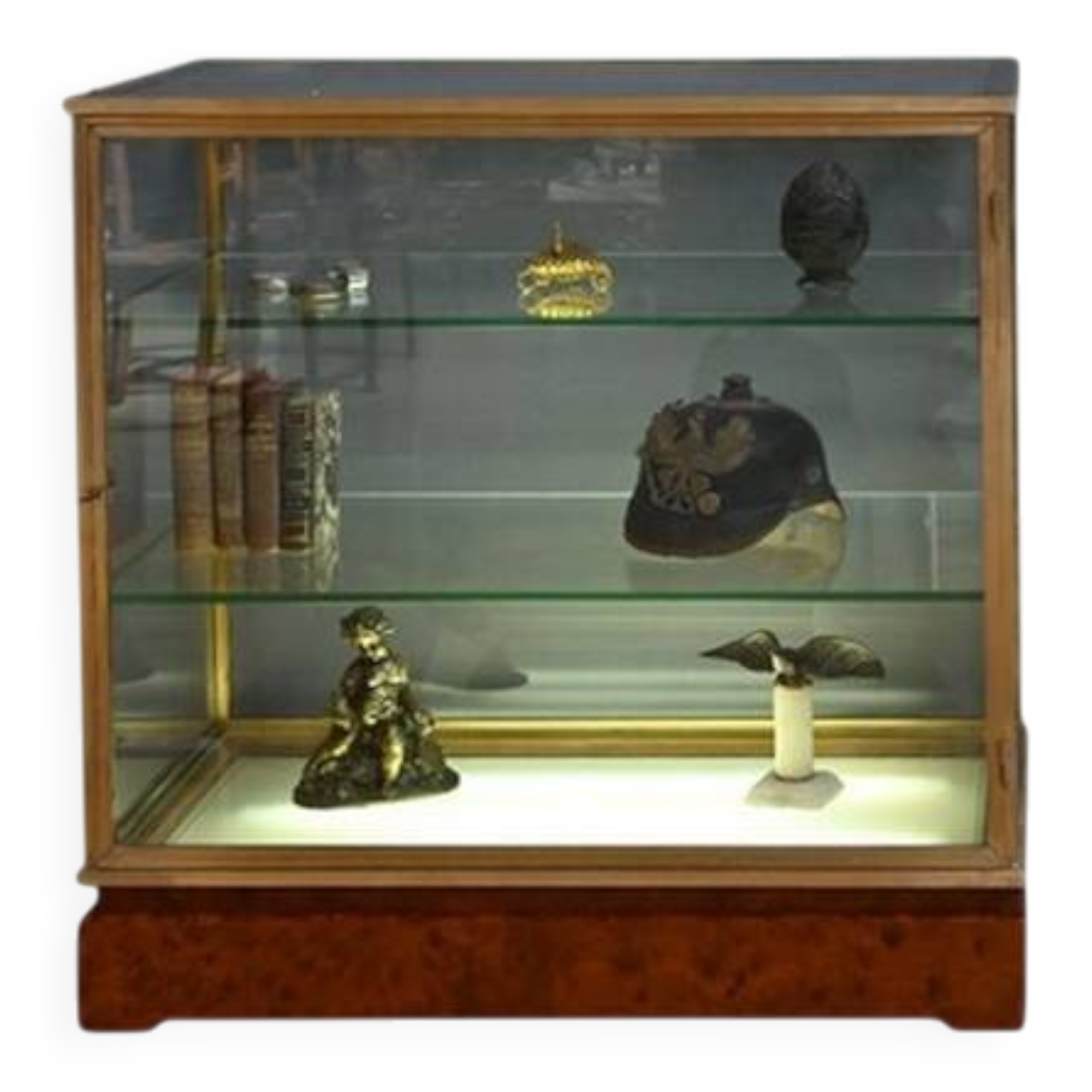 Display Cabinet in Brass and Elm – 1950