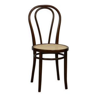 Antique bentwood Bistro chair model no. 18 with a new woven seat