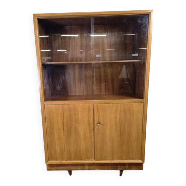 Vitrine/bibliothèque/bibliothèque vintage en bois