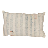Cushion in old woven kilim style canvas, patched